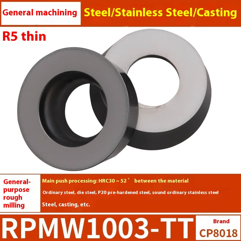 6009 CNC milling inserts RPMW carbide R5 machining center R4 milling machine R6 milling inserts RPMT round cutter grain cutting tools Shandong Denso Pricision Tools Co.,Ltd.